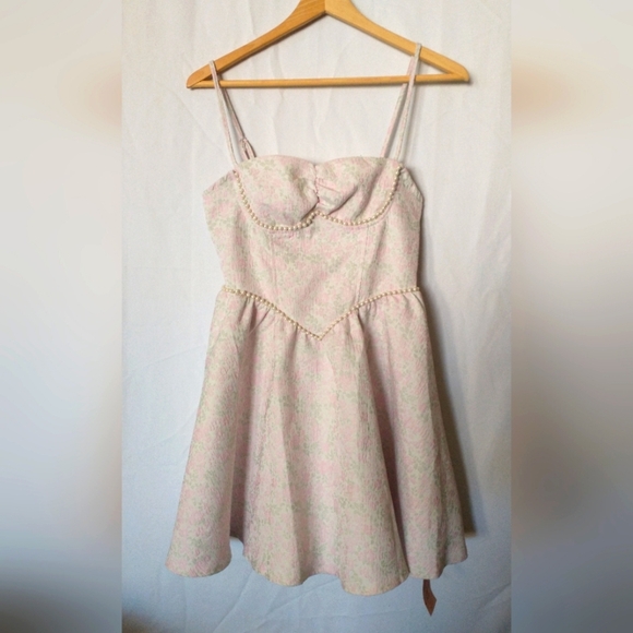 Mod Retro Shein Charming Pink Fairycore Cottagecore Dress XS - Picture 1 of 6